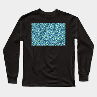 Blue Leopard - Animal print Long Sleeve T-Shirt